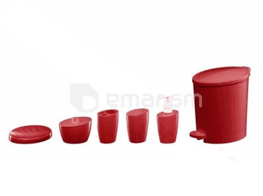ნაკრები აბაზანისთვის Bisk POP' SET 6pcs RED