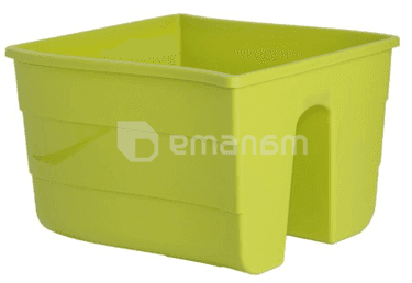 პლასტმასის ქოთანი ყვავილებისთვის FORM PLASTIC Wave railing pot 2488-042 Ø30 ფსტისფერი