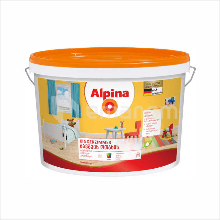 დისპერსიული საღებავი Alpina Kinderzimmer B1 2.5 ლ