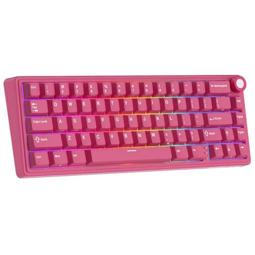 კლავიატურა Royal Kludge RKR65-BR-XH RGB Mechanical Keyboard, Cream Switch, Hot Swappable, Wired, USB, Berry Red