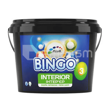 საღებავი ინტერიერის Atoll Bingo 2.5 ლ მქრქალი თეთრი