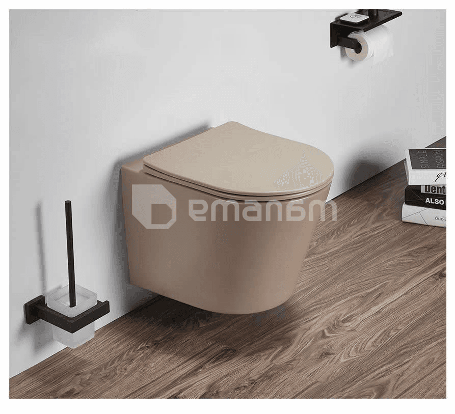 დასაკიდი უნიტაზი Pate B2330MC Rimless Matt კაპუჩინო