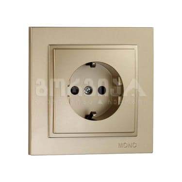როზეტი ერთიანი დამიწებით DESPINA TITANYUM - 102-222221-117
