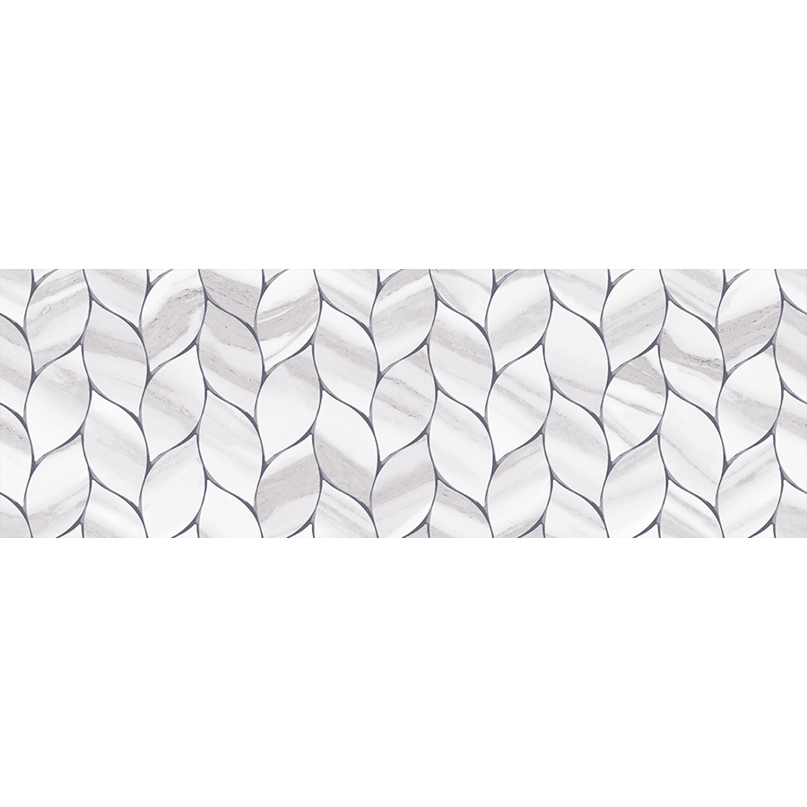 კერამიკული ფილა 30X90 სმ KARIS BIANCO LEAF DECOFON REC-1