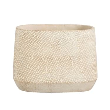 ქოთანი კერამიკული Camino pot oval taupe - l28xw16xh21cm