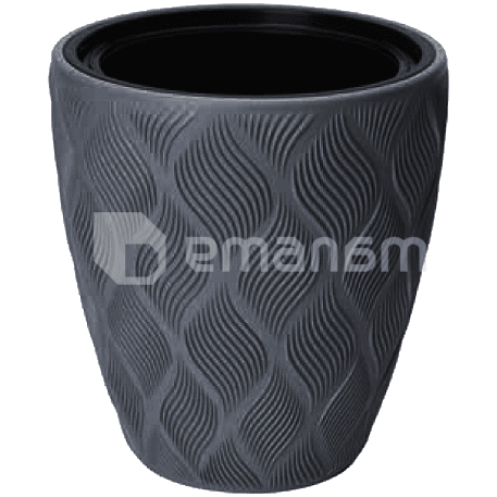 ქოთანი ყვავავილის  FORM PLASTIC Flow 40 anthracite 4710-014