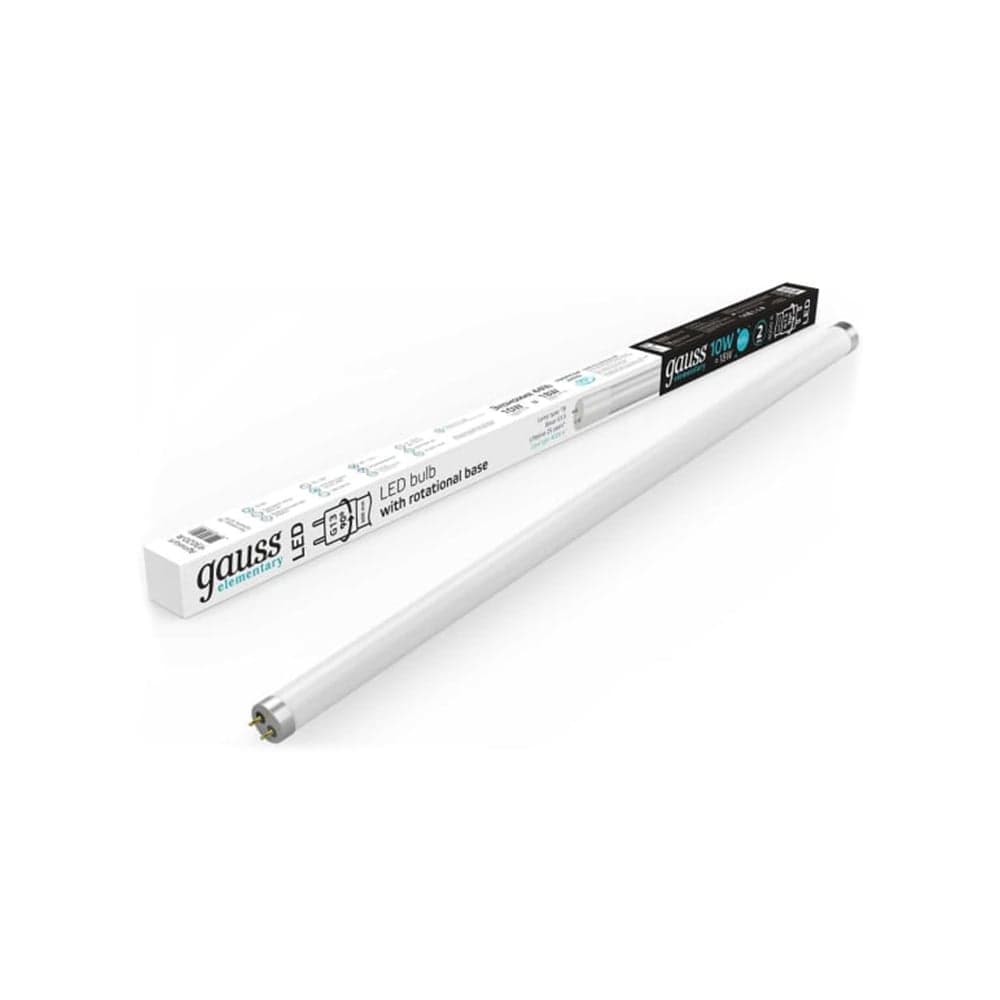 ნათურაT8 10W 780lm 4000K G13 600mm მინის  Gauss Elementary