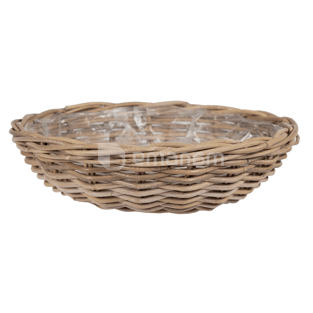 ქოთანი დაწნული Mega Collections Lana Plate -F- Natural D41H12