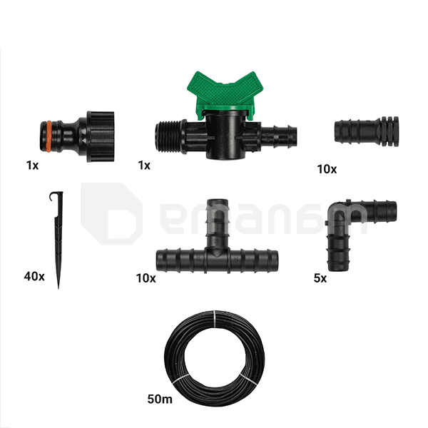 კომპლექტი წვეთოვანი მილით Bradas Water Drip DSWWM50-SET1 50 მ