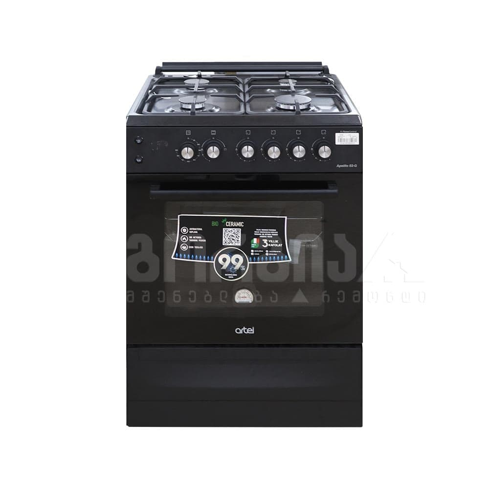 გაზქურა Apetito 02-G Black ARTEL