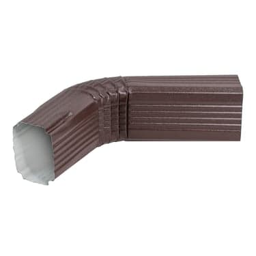 ოთხკუთხა წყალსაწრეტი მილის მუხლი 0.50x350 RAL 8019 ხაოიანი (500 მმ.)