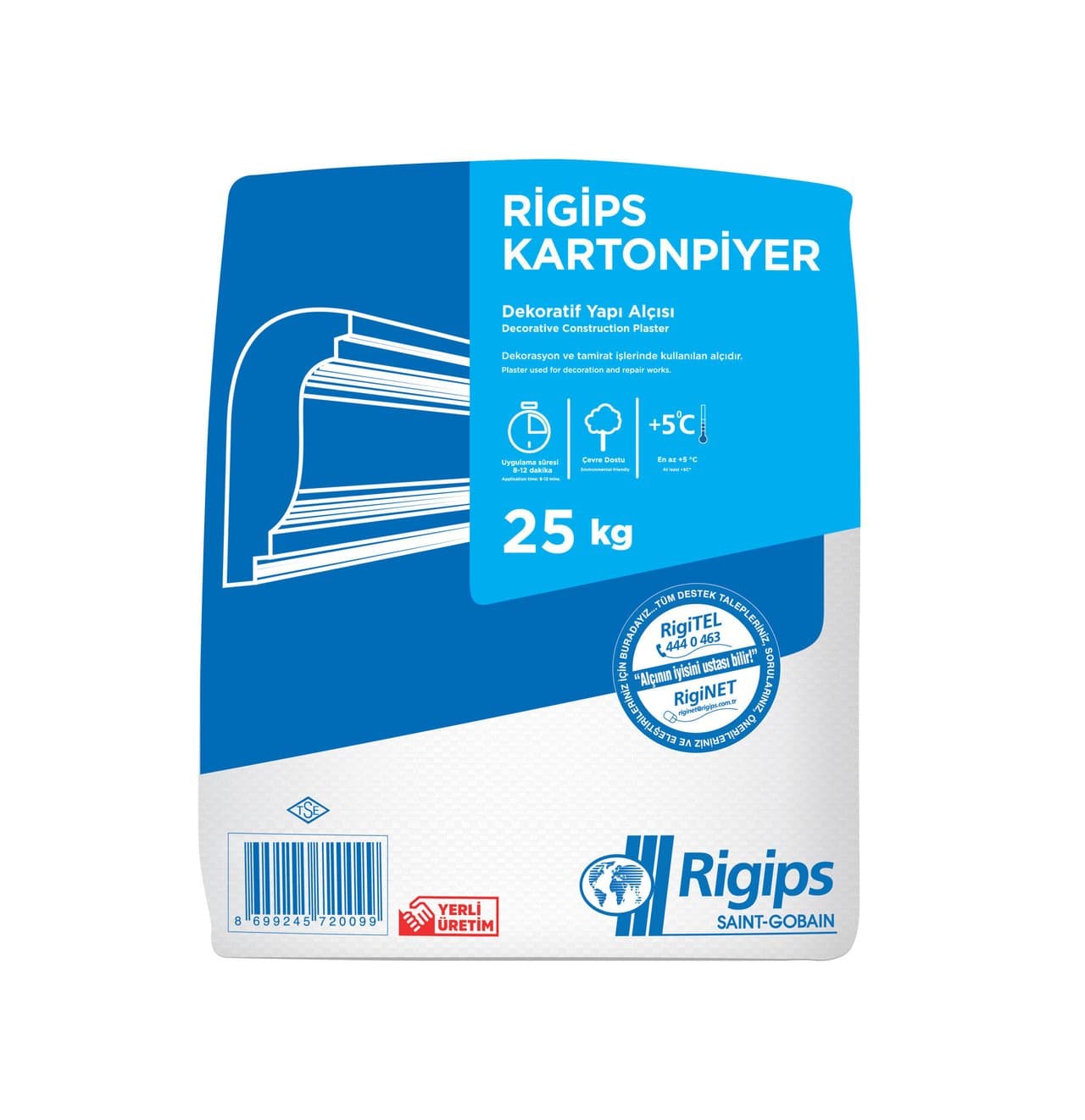 თაბაშირი 25კგ RIGIPS Kartonpiyer alcisi