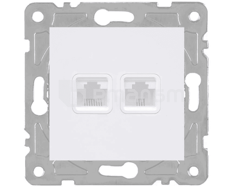 როზეტი TDM RJ45 RJ11 QUAD თეთრი