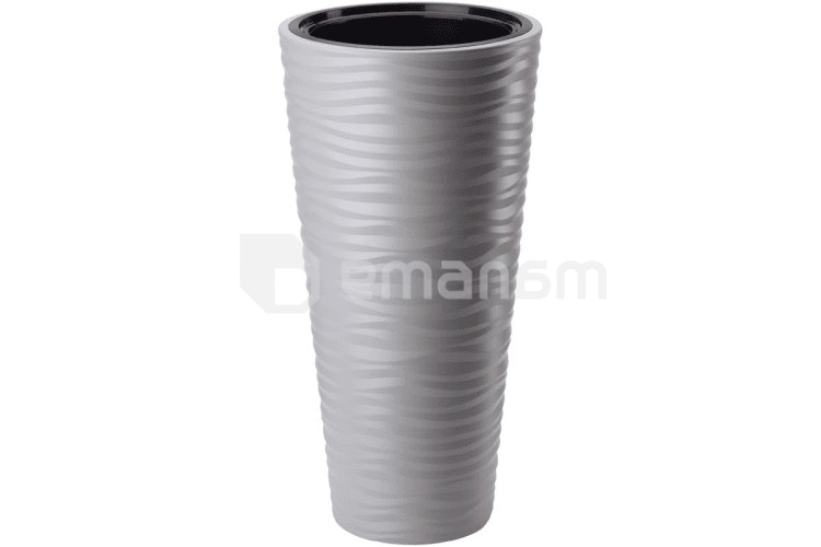 პლასტმასის ქოთანი ყვავილებისთვის FORM PLASTIC Sahara Dunes Slim raund 2790-055 Ø35 ღია ნაცრისფერი