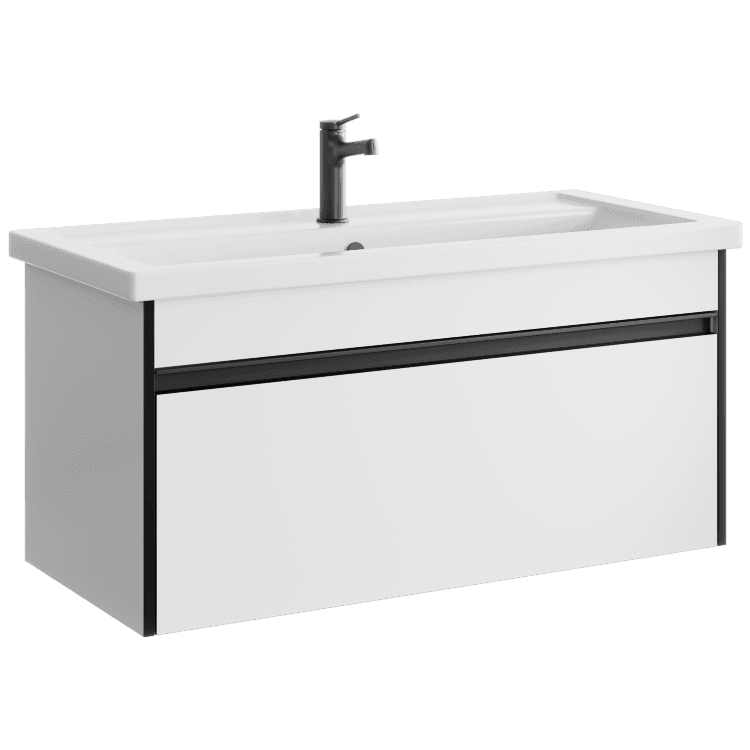 აბაზანის ტუმბო ხელსაბანით Aqwella Urban URB0110W 101.5x50.5x46.5სმ
