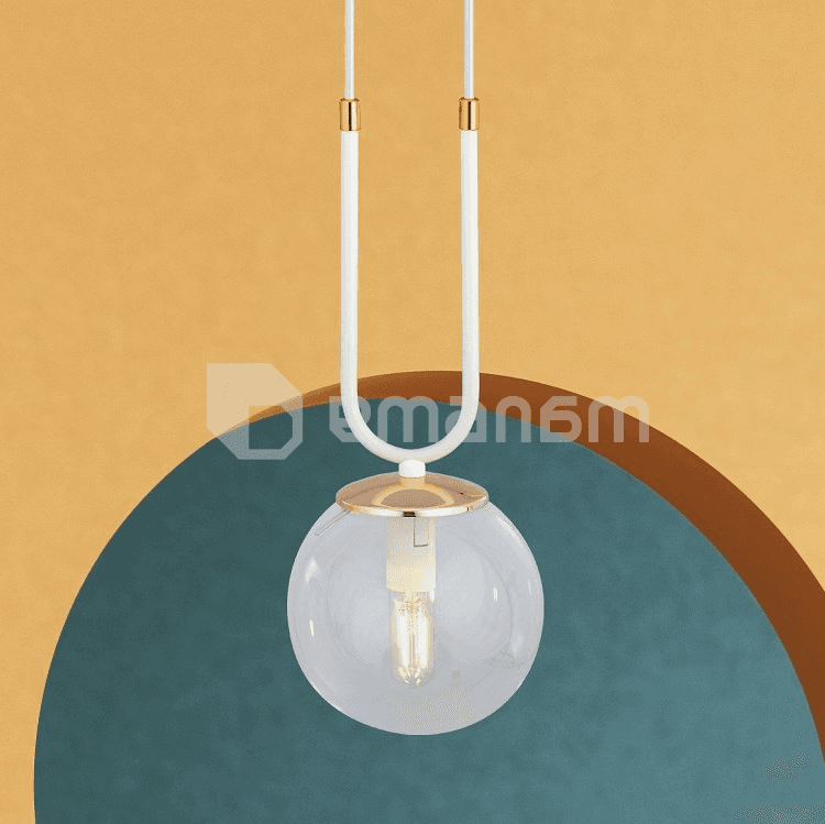 საკიდი EMIBIG GLAM 1 E14 1x MAX 40W თეთრი გამჭირვალე
