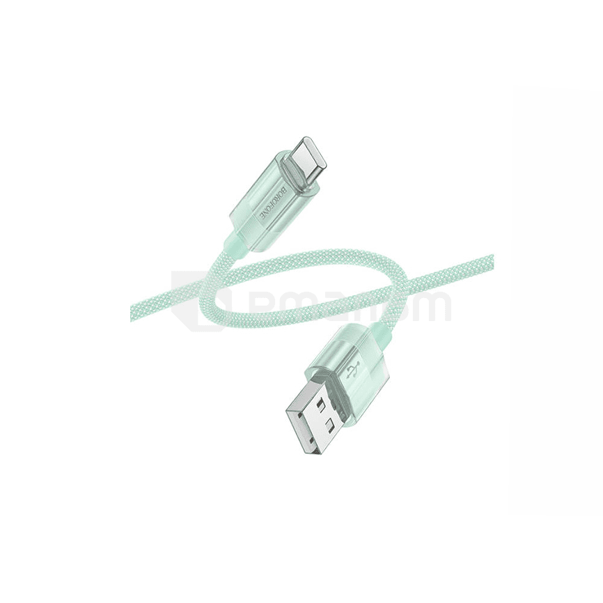 მობილური ტელეფონის დამტენი სადენი Borofone USB-С С 1.2მ 3А 60W მწვანე