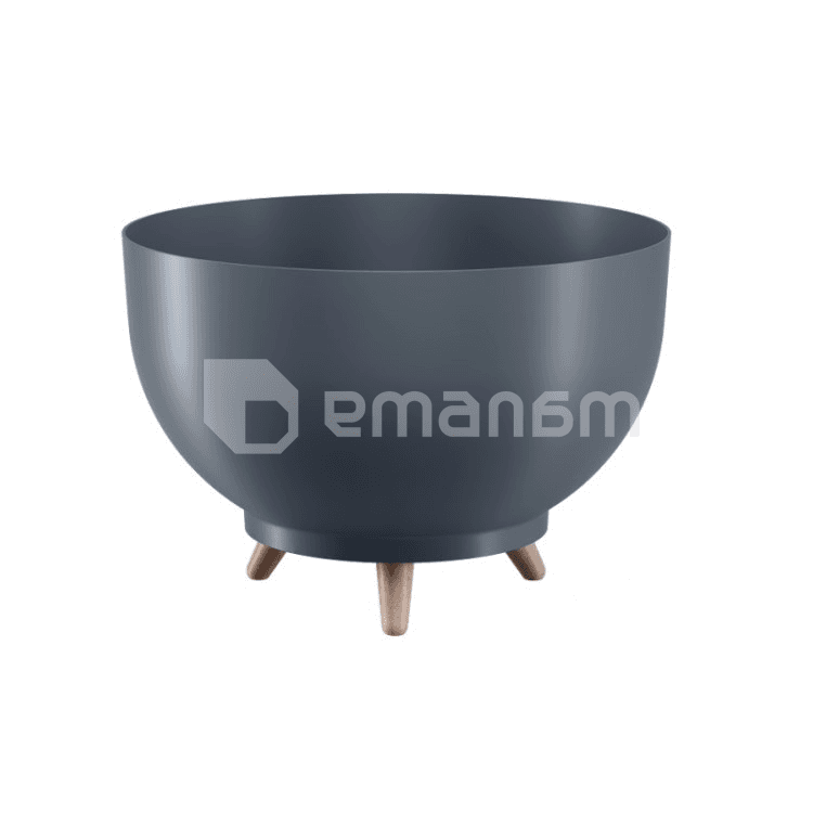 საყვავილე ქოთანი ფეხებით FORM PLASTIC Bowl Satina 30 ანტრაციტი