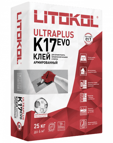 წებო-ცემენტი UltraPlus K17 EVO 25კგ