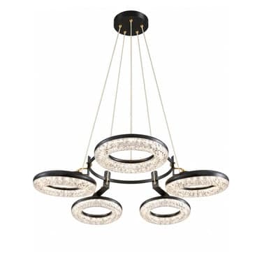 ჭაღი Bella Mita 6659-5P 80W შავი ოქროსფერი BK+FG