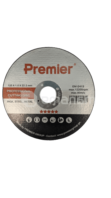 ლითონის საჭრელი დისკო  Premier 125 x 1.0 x 22 მმ.