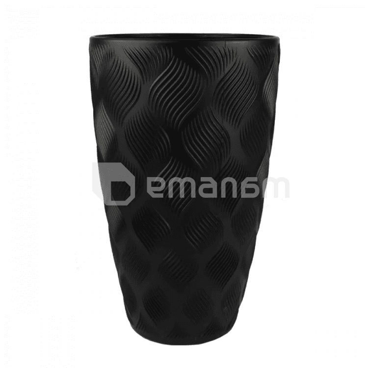 ქოთანი ყვავავილის FORM PLASTIC Flow Slim 30 deep black 4720-084