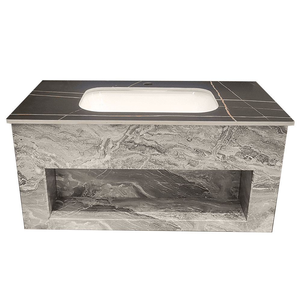 აბაზანის ავეჯის კომპლექტი სარკით Layla Stainless Steel FYB001-80 SW01