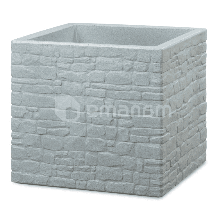 ქოთანი პლასტმასის ეზოსი Scheurich 246/40 MURETTO STONY GREY