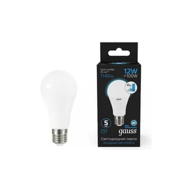 LED ნათურა A60 12W E27 6500K - 102502312 gauss BLACK