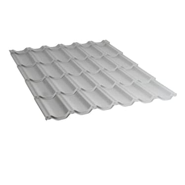 მეტალოკრამიტი ფერადი თუნუქის სახურავი 0.5X1200 ხაოიანი RAL9006 NOVA