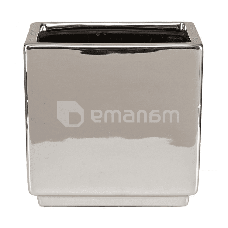 ქოთანი კერამიკული ყვავილის Scheurich 994/13 COVER-POT 6T.MIRROR SILVER