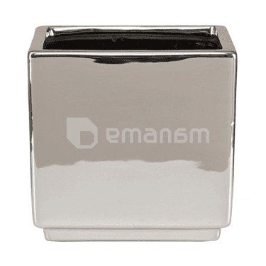 ქოთანი კერამიკული ყვავილის Scheurich 994/13 COVER-POT 6T.MIRROR SILVER