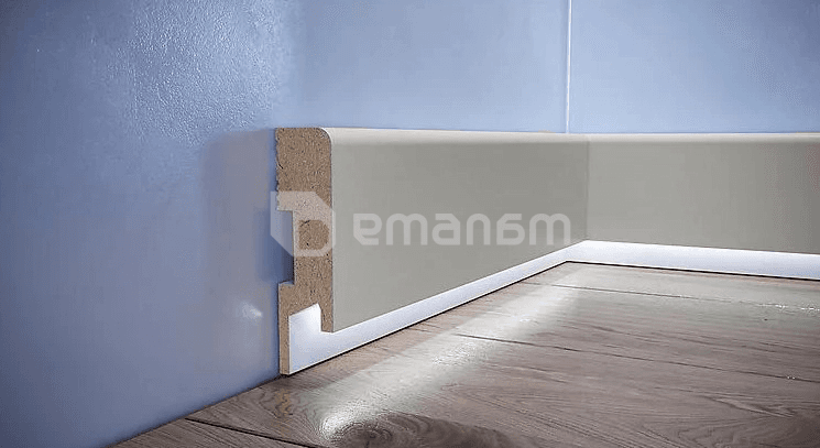 პლინტუსი Foge 9003 LB1LED 2000x100x30 მმ თეთრი