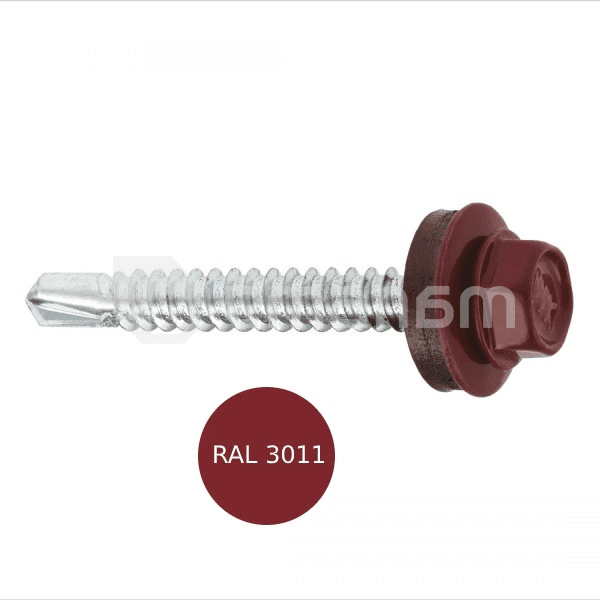 სახურავის ჭანჭიკი Wkret-met WF-48025-RAL 3011 250ც