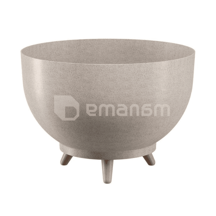 საყვავილე ქოთანი ფეხებით FORM PLASTIC Bowl Satina Eco 24 თეთრი