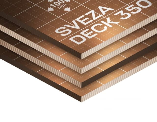 ფანერი ლამინირებული Sveza Deck 350 2440*1220*18 მმ 70 ციკლი