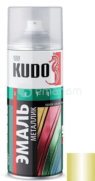 ემალი უნივერსალური მეტალიკი Kudo KU-1050 ყვითელი ზეთისხილი 520 მლ