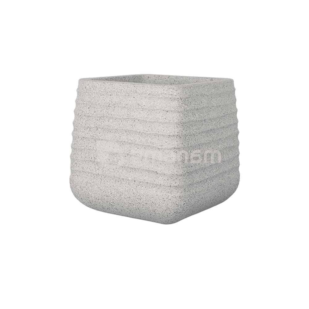 კერამიკული ქოთანი Mega Collections Titan Heron Sq. Pot Rib Beige W38H37