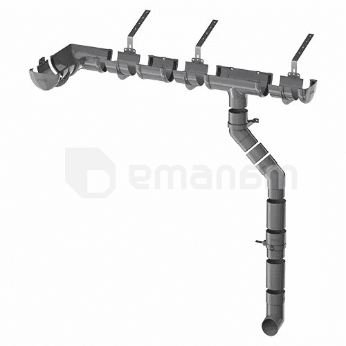 გადამღვრელი მილი Technonicol 125/82 PVC ნაცრისფერი