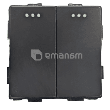 ჩამრთველი Socket Style 2 მექანიკური ორიანი 2G-2W შავი