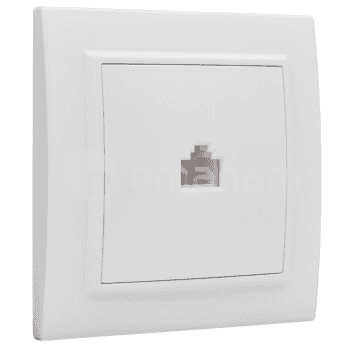 როზეტი კომპიუტერის EKF ERK01-035-10 RJ45 1 განყოფილებიანი თეთრი