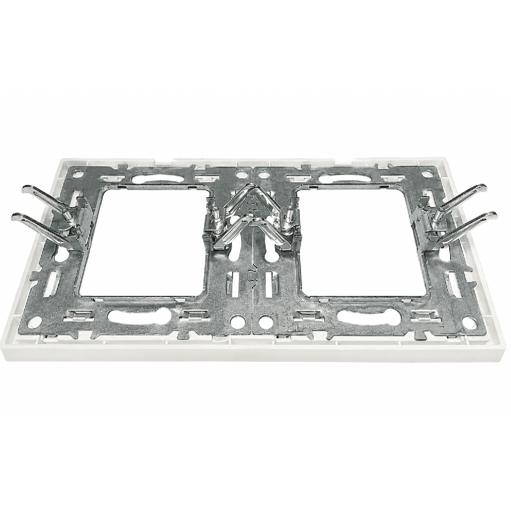 ჩარჩო ჩამრთველისა და როზეტისთვის DOMINO LS-70/90-047 2 ადგილიანი თეთრი 15x8 სმ