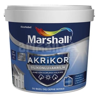 საღებავი ექსტ.akrikor siliconedacrylic marshall 2.5ლტ თეთრი