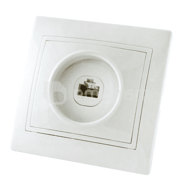 როზეტი ტელეფონის TDM SQ1814-0020 RJ11 1 განყოფილებიანი თეთრი