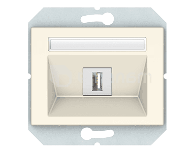 როზეტი Vilma Express XP 500 USB ww 1 განყოფილებიანი სპილოს ძვლისფერი