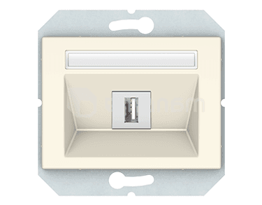 როზეტი Vilma Express XP 500 USB ww 1 განყოფილებიანი სპილოს ძვლისფერი