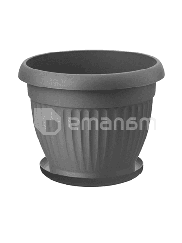 პლასტმასის ქოთანი FORM PLASTIC Dona 0170-014 Ø40 ანტრაციტი