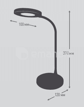 მაგიდის ლედ სანათი  Ultraflash Desk Lamps UF 745 C01 თეთრი 7W 350Lm დიმერით და აკუმულატორით