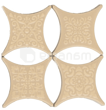 ჩასადგმელი Absolut keramika ESTRELLA SET CORE BEIGE 6,7x6,7 სმ
