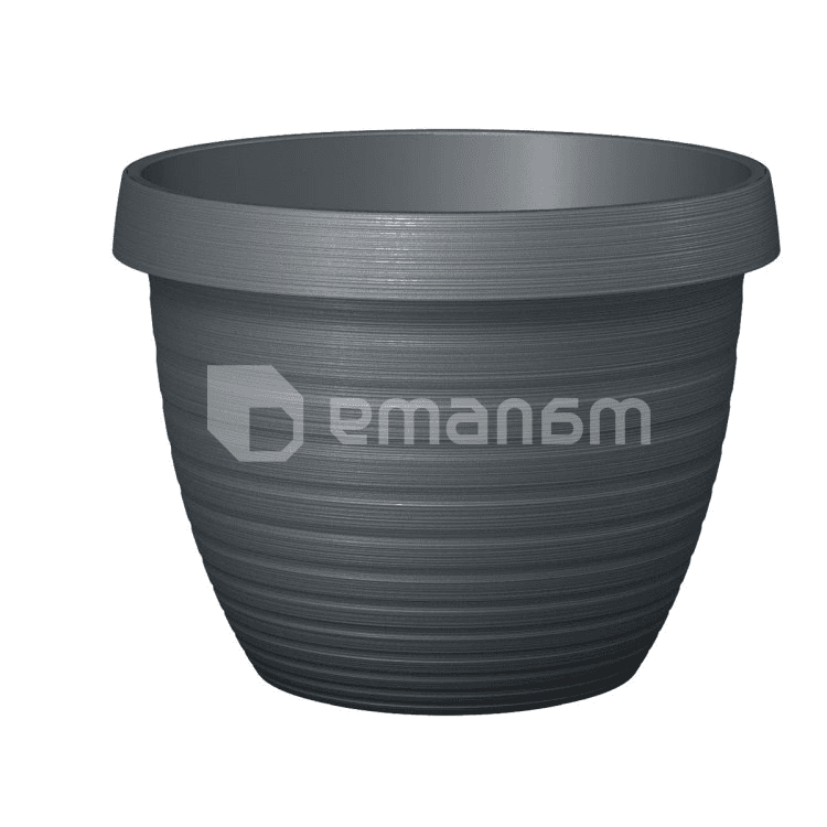 ეზოს პლასტმასის ქოთანი Scheurich 25/270 Country Star METALLIC GREY
